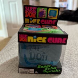Nee Doh Nice Cube - Blue Super Solid Squish Toy